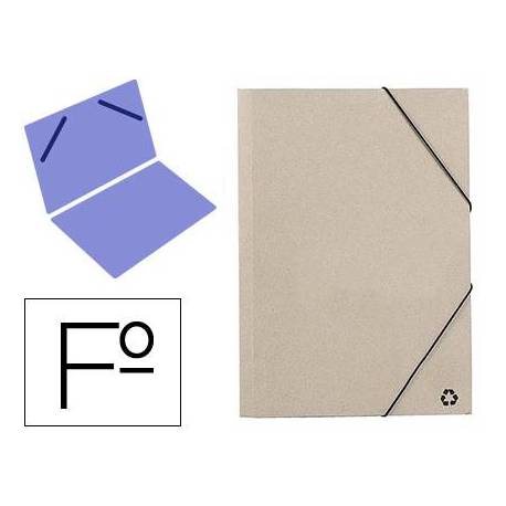Carpeta de gomas Mariola tamaño Folio sin solapas Gris ECO
