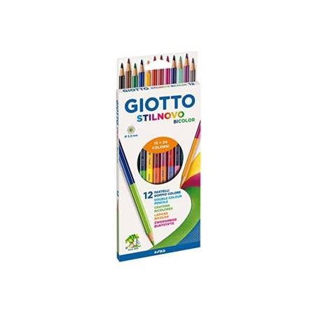 Lapices de colores marca Giotto Stilnovo bicolor Caja de 12 colores