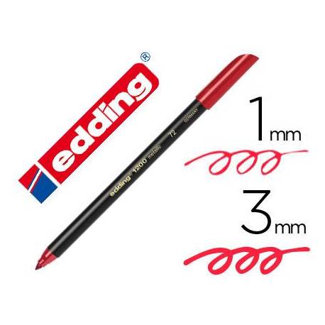 Rotulador Edding 1200 rojo metalizado nº 72