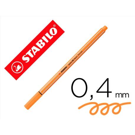 Rotulador Stabilo point 88/054 naranja neon