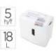 Destructora de Documentos HSM Shredstar X5 Corte en partículas 5 Hojas 18L Nivel seguridad P-4 Blanco