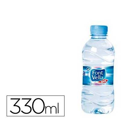 AGUA MINERAL NATURAL MARCA FONT VELLA BOTELLA SANT HILARI 330 ML