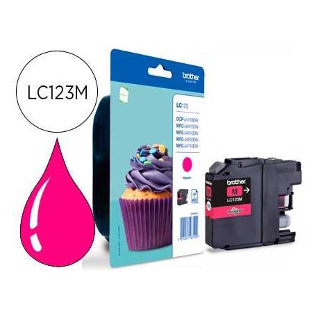 Ink-jet Brother magenta LC-123 dcp-j132w/152w /552dw/752dw mfc-j740dw/650dw/870dw mfc-j4410dw/4510dw