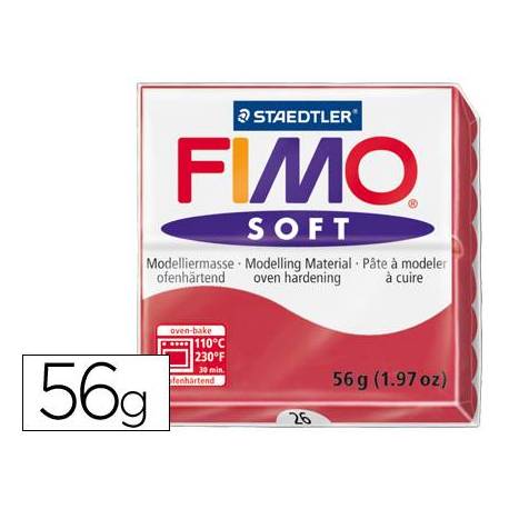Pasta para modelar Staedtler Fimo Soft color rojo cereza