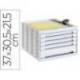 Fichero cajones de sobremesa q-connect 305x370x215 mm bandeja organizadora superior 5 cajones color gris opaco