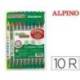 Rotulador Duo Alpino punta doble media y gruesa lavable caja de 10 rotuladores