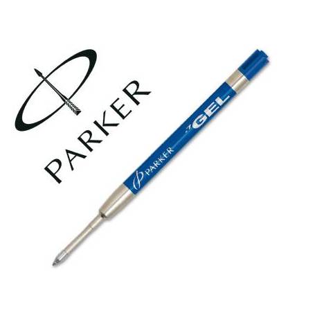Recambios para boligrafos Parker tinta gel azul
