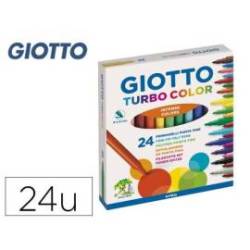 Rotulador Giotto Turbo punta media lavable caja de 24 rotuladores