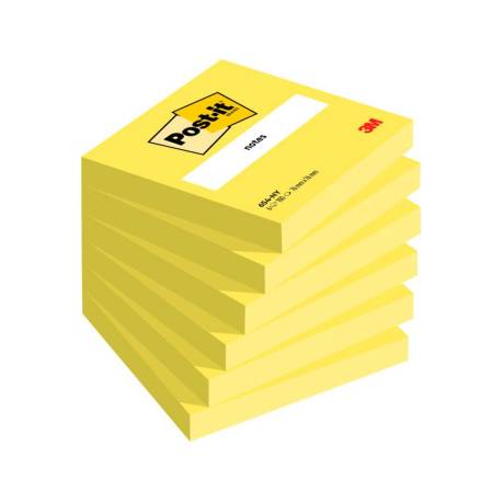 Post-it ® Bloc quita y pon amarillo neon 76 x 76 mm