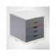 Fichero cajones Durable plastico aplilables 5 cajones gris