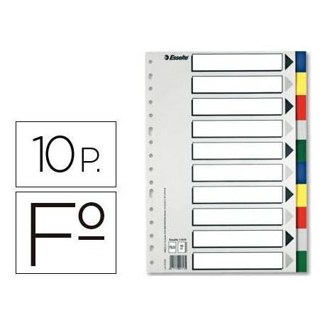 Separadores plastico Esselte Folio juego de 10