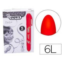 BARRA DE MAQUILLAJE JOVI TWIST MAKE-UP COLOR ROJO CAJA DE 5 UNIDADES