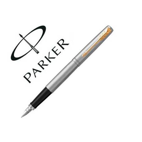 Pluma Parker Jotter de acero con estuche de regalo