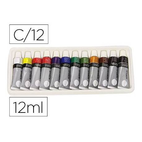 Pintura acrílica Daler Rowney Simply 12 colores surtidos 12 ml