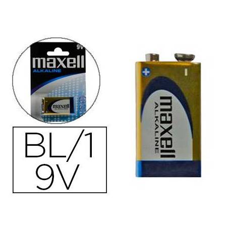 Pila Maxell Alcalina 9V LR09 Blister con 1 unidad