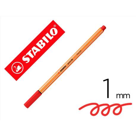 Rotulador Stabilo Point 88 Rojo anaranjado