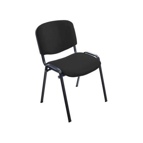 SILLA ROCADA CONFIDENTE ESTRUCTURA METALICA TAPIZADA EN TELA IGNIFUGA COLOR NEGRA 57X81X48 CM