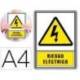 PICTOGRAMA ARCHIVO 2000 RIESGO ELECTRICO PVC AMARILLO LUMINISCENTE 210X297 MM