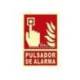PICTOGRAMA ARCHIVO 2000 PULSADOR DE ALARMA PVC ROJO LUMINISCENTE 210X300 MM