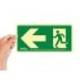 PICTOGRAMA ARCHIVO 2000 SALIDA DE EMERGENCIA IZQUIERDA PVC VERDE LUMINISCENTE 224X300 MM