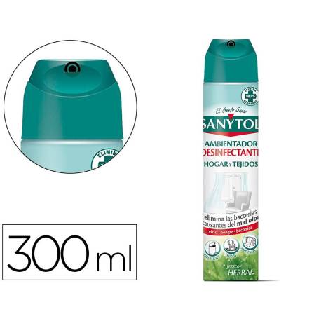 AMBIENTADOR SANYTOL DESINFECTANTE PARA HOGAR Y TEJIDOS SPRAY BOTE 300 ML