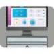 FICHERO CAJONES DE SOBREMESA CEP MOOV UP RECICLADO 80% CON CERRADURA RECICLADO 80% 2 CAJONES GRIS
