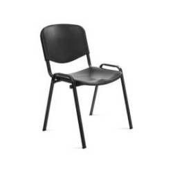 SILLA ROCADA CONFIDENTE ESTRUCTURA METALICA RESPALDO Y ASIENTO EN POLIMERO NEGRO
