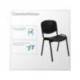 SILLA ROCADA CONFIDENTE ESTRUCTURA METALICA RESPALDO Y ASIENTO EN POLIMERO NEGRO