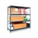 Estanteria metalica ar stocker 200x200x70 cm 4 estantes 450 kg por estante bandeja de madera