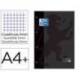 Recambio color 1 oxford din a4+ 80 hojas 90 gr cuadro 5 mm 4 taladros color negro.