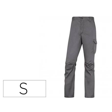 PANTALON DE TRABAJO DELTAPLUS CINTURA ELASTICA 5 BOLSILLOS GRIS / NEGRO TALLA S