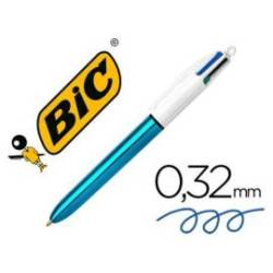 BOLIGRAFO BIC CUATRO COLORES AZUL PUNTA DE 1 MM