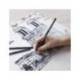 SET DE DIBUJO MARCA CONTE A PARIS BLISTER DE 2 LAPICES 2H/6B + 1 BARRA CARBON COMPRIMIDO + 2 DIFUMINOS + 1 GOMA MIGA PAN