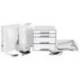 GRAPADORA PETRUS 635 WOW COLOR BLANCA METALIZADA CAPACIDAD 30 HOJAS