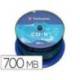 CD-R VERBATIM CAPACIDAD 700MB 52X 80 MIN TARRINA DE 50 UNIDADES