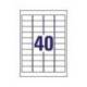 ETIQUETA ADHESIVA MARCA AVERY POLIESTER SUPER ADHERENTE BLANCA 45,7X25,4 MM IMPRESORA LASER PACK DE 800 UNIDADES