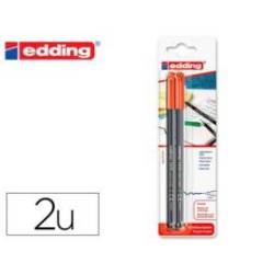 ROTULADOR EDDING PUNTA FIBRA 1200 COLOR ROJO N.2 PUNTA REDONDA 0.5 MM BLISTER DE 2 UNIDADES