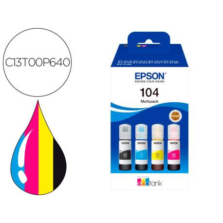 TONER INK-JET EPSON 104 MULTIPACK /ECOTANK ET-2710 / ET-2711 / ET-2712 / ET-2714 / ET-2715 C13T00P640