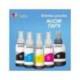 TINTA EPSON 664 COLOR AMARILLO, MAGENTA, CIAN Y NEGRO C13T664640 ECOTANK L300 / L355 / L555 / ET-2500 / ET-2550 / ET-2600