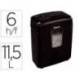DESTRUCTORA DE DOCUMENTOS MARCA FELLOWES LX-25M CAPACIDAD 6H SEGURIDAD P4 DESTRUYE GRAPAS CLIPS Y TARJETA PAPELERA 11,5