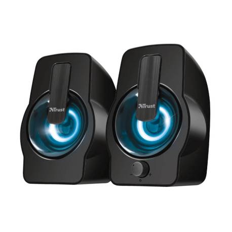 ALTAVOCES MARCA TRUST GEMI 2.0 12W ILUMINACION LED CONTROL DE VOLUMEN Y CONEXION