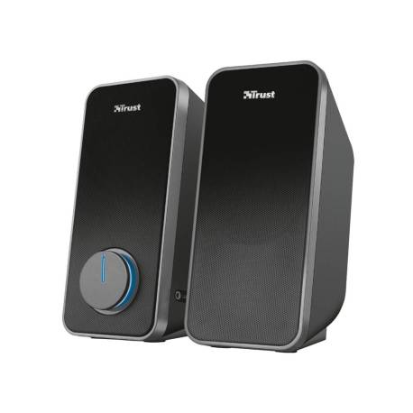 ALTAVOCES MARCA TRUST ARYS 2.0 POTENCIA 28W CONTROL DE VOLUMEN Y CONEXION AURICULARES