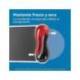 Alfombrilla para raton kensington duo gel con reposamuñecas negro/rojo 240x182x25 mm