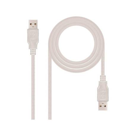 CABLE USB NANOCABLE 2.0 TIPO A/M-A/M GRIS LONGITUD 1 M