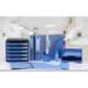 FICHERO DE CAJONES SOBREMESA MARCA EXACOMPTA BIG-BOX CLEAN SAFE 5 CAJONES AZUL