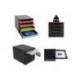 FICHERO DE CAJONES SOBREMESA MARCA EXACOMPTA BIG-BOX AQUAREL NEGRO 4 CAJONES COLORES PASTEL GLOSSY