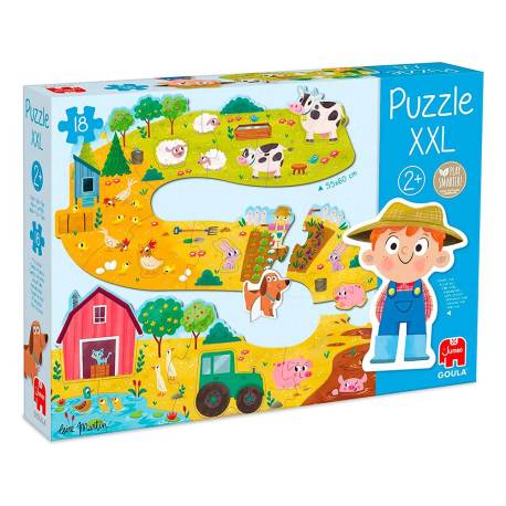 PUZLE MARCA GOULA XXL GRANJA 18 PIEZAS +2 AÑOS