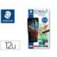 LAPICES DE COLORES MARCA STAEDTLER SUPER SOFT CAJA METAL DE 12 COLORES SURTIDOS