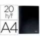 CARPETA LEITZ RECYCLE ESCAPARATE DIN A4 20 FUNDAS POLIPROPILENO COLOR NEGRO