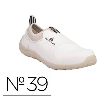 ZAPATOS DE SEGURIDAD DELTAPLUS MICROFIBRA PU SUELA PU MONO-DENSIDAD BLANCO TALLA 39